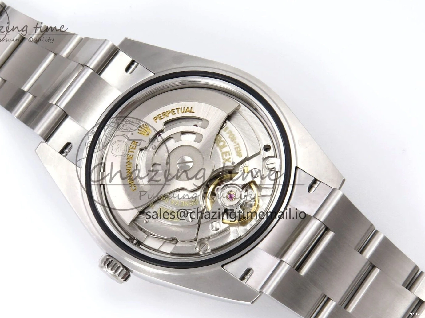 MiroTime 0131 GoodFit DateJust 41 126334 EWEF Best Edition Gray Dial Green Roman on Oyster Bracelet A 1054